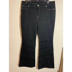 NWT Canyon River Blues Denim Blue Jeans Black Y2K Super Flare Wide Leg Size 18.5